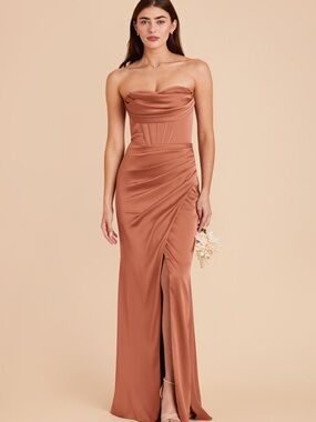Carrie Dress
Matte Satin Terracotta - NWOT